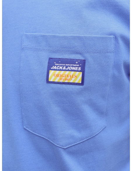 Tee Shirt Patch Bleu JORPOCKY