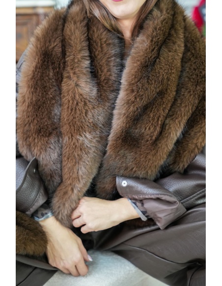 Echarpe Fourrure Marron OWEN