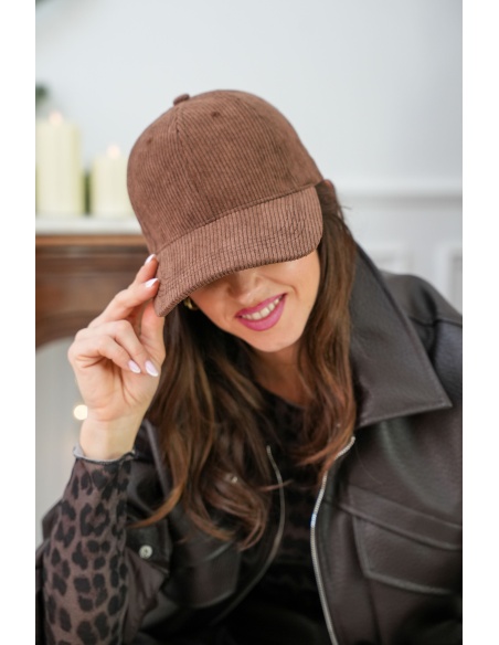 Casquette Velours Marron VICTORIA