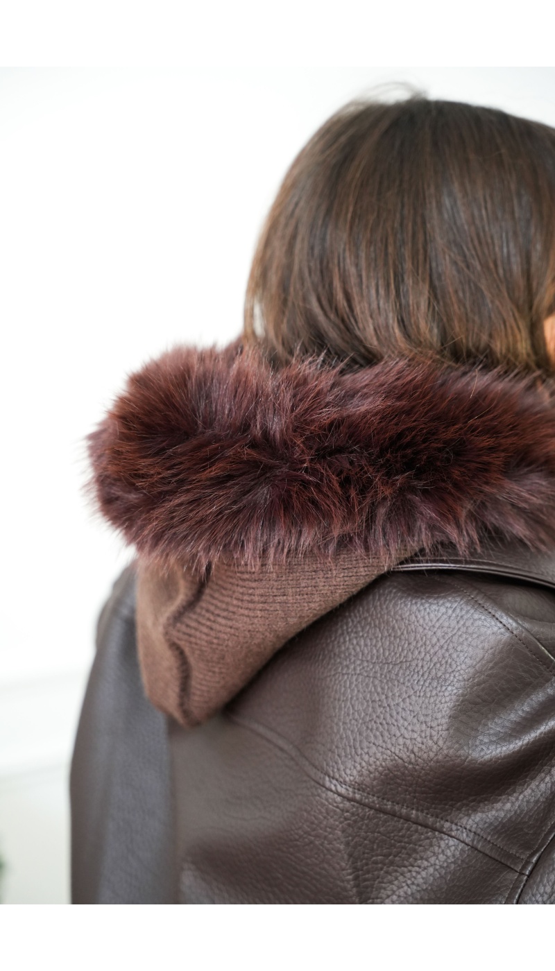 Cagoule Fourrure Chocolat LYS