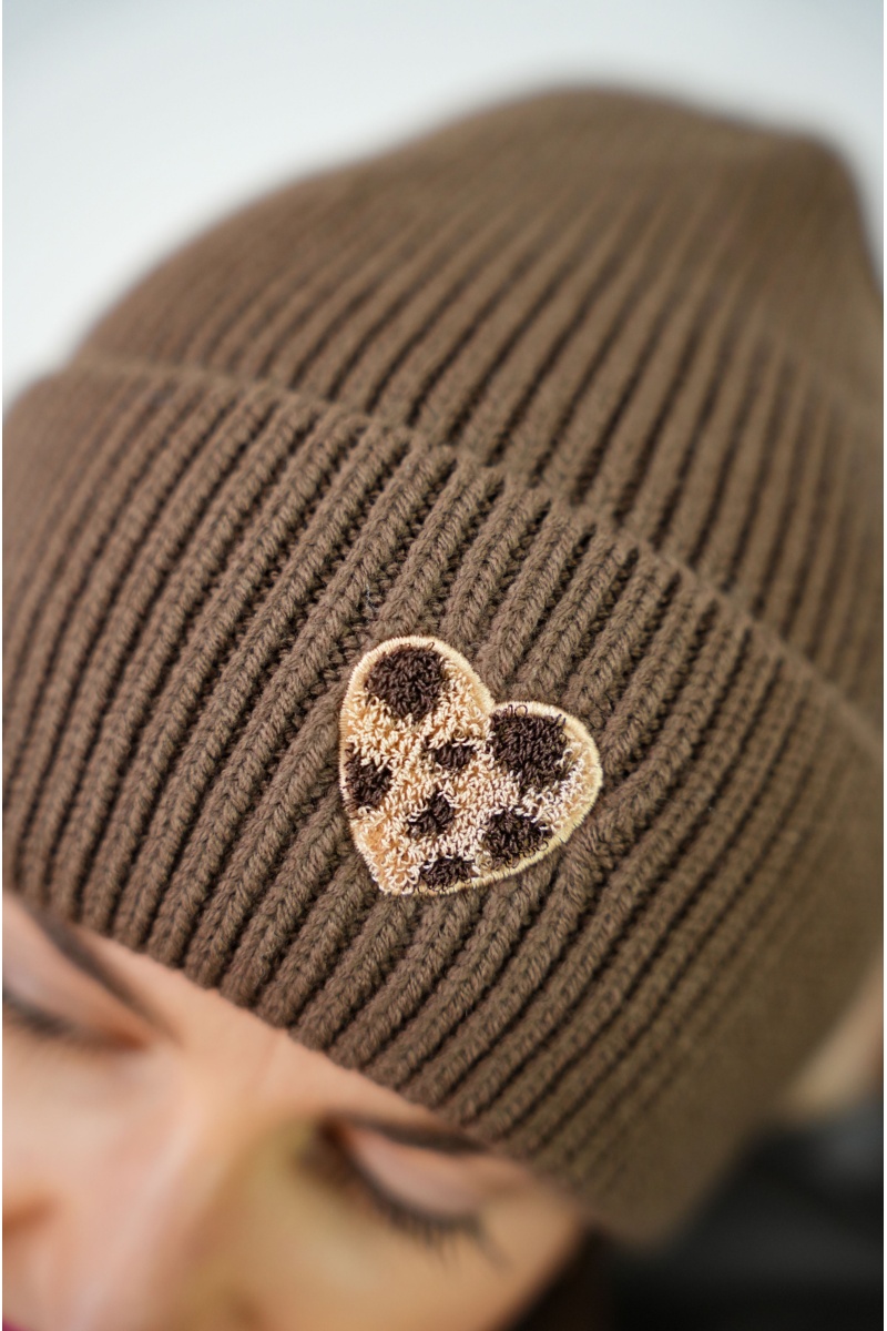 Bonnet Cœur Marron MILO 2