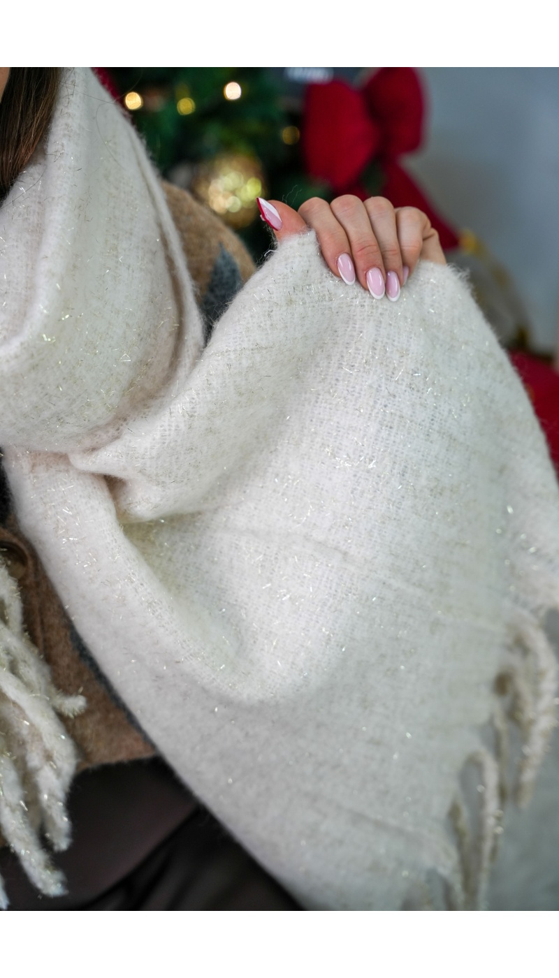 Echarpe Argentée Ecrue ASHER