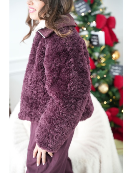 Veste Fourrure Prune VMELLA