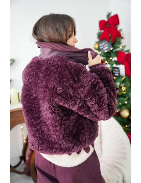 Veste Fourrure Prune VMELLA