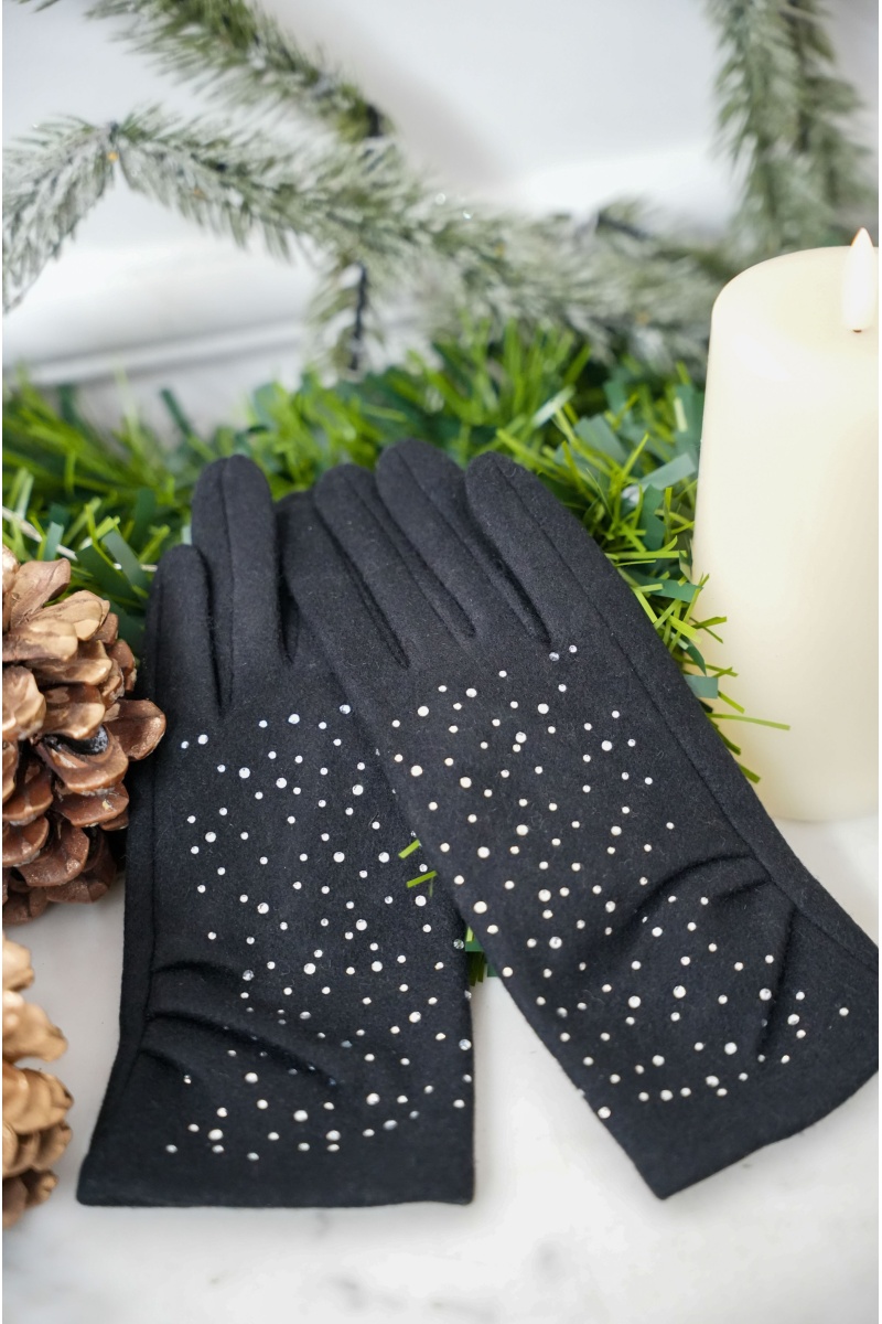 Gants Strass Noir ARLO 2