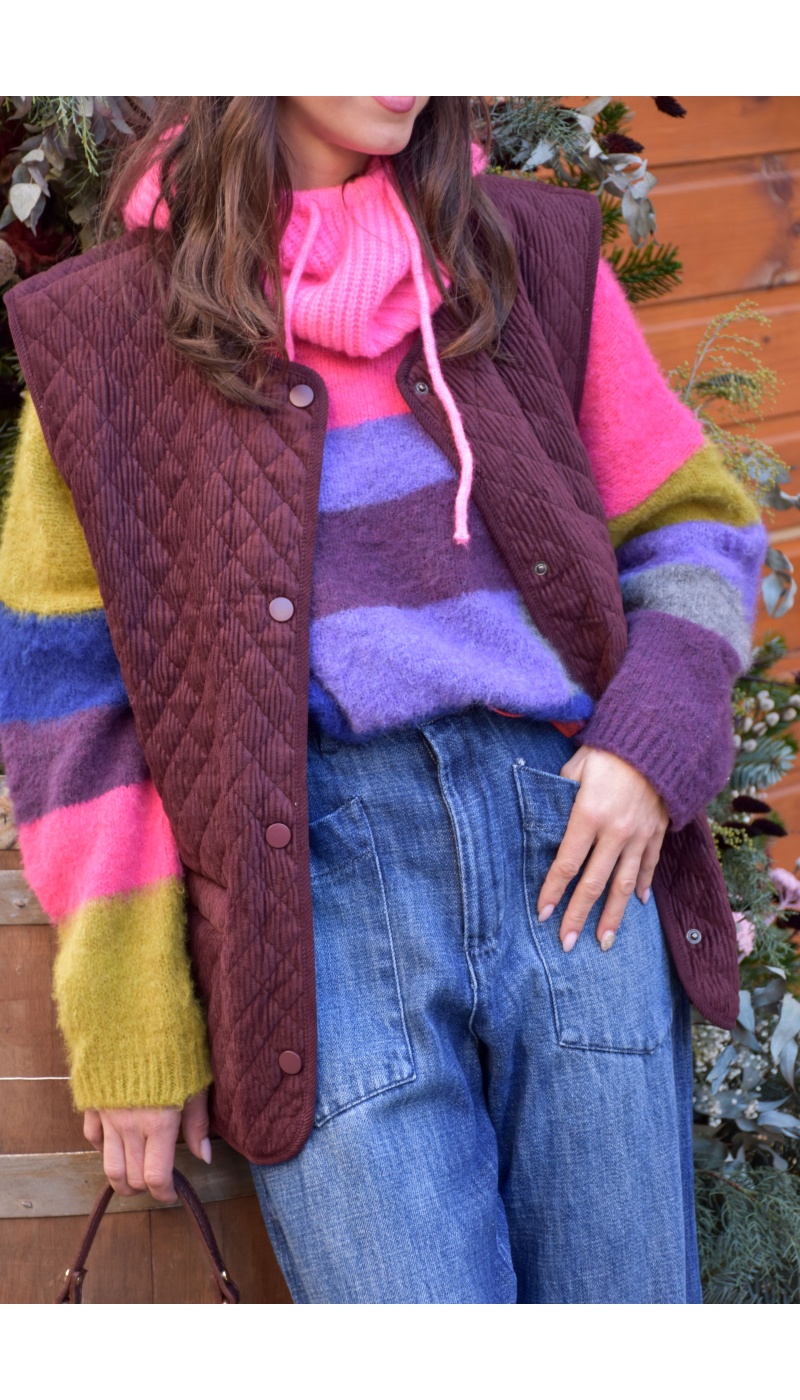 Veste Velours Bordeaux EDITH