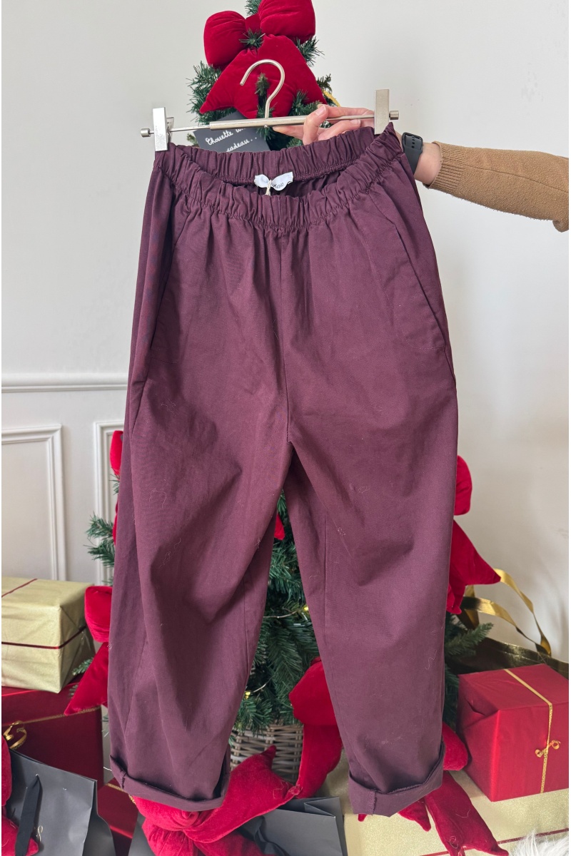 Pantalon Uni Bordeaux JUDIE