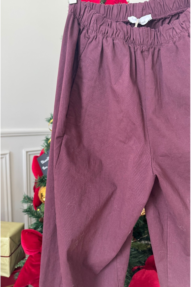 Pantalon Uni Bordeaux JUDIE 2