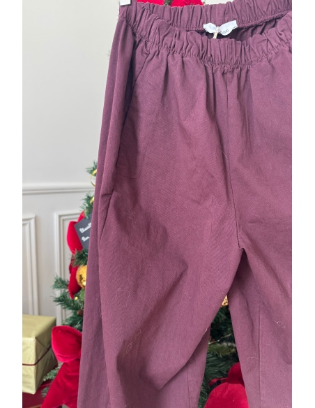 Pantalon Uni Bordeaux JUDIE