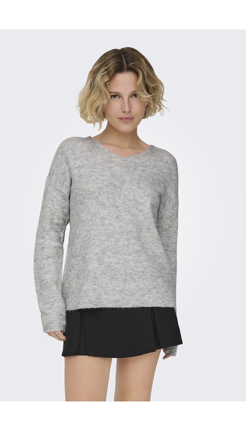 Pull Maille Gris ONLCAMILLA
