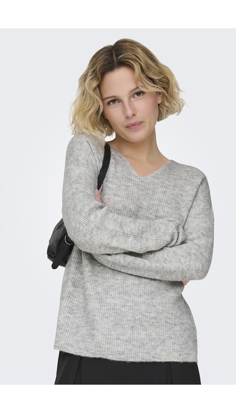 Pull Maille Gris ONLCAMILLA