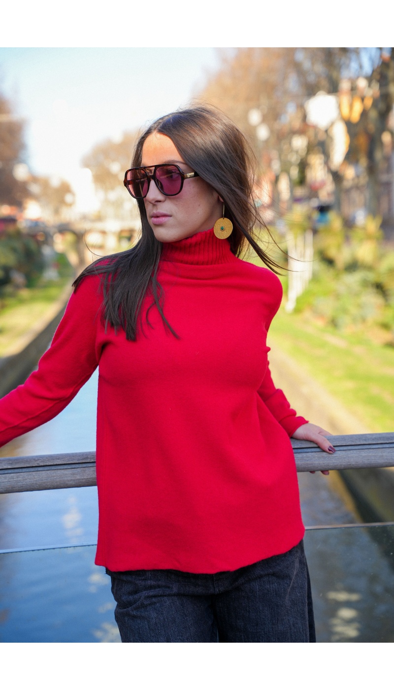 Pull Maille Rouge LOUISE
