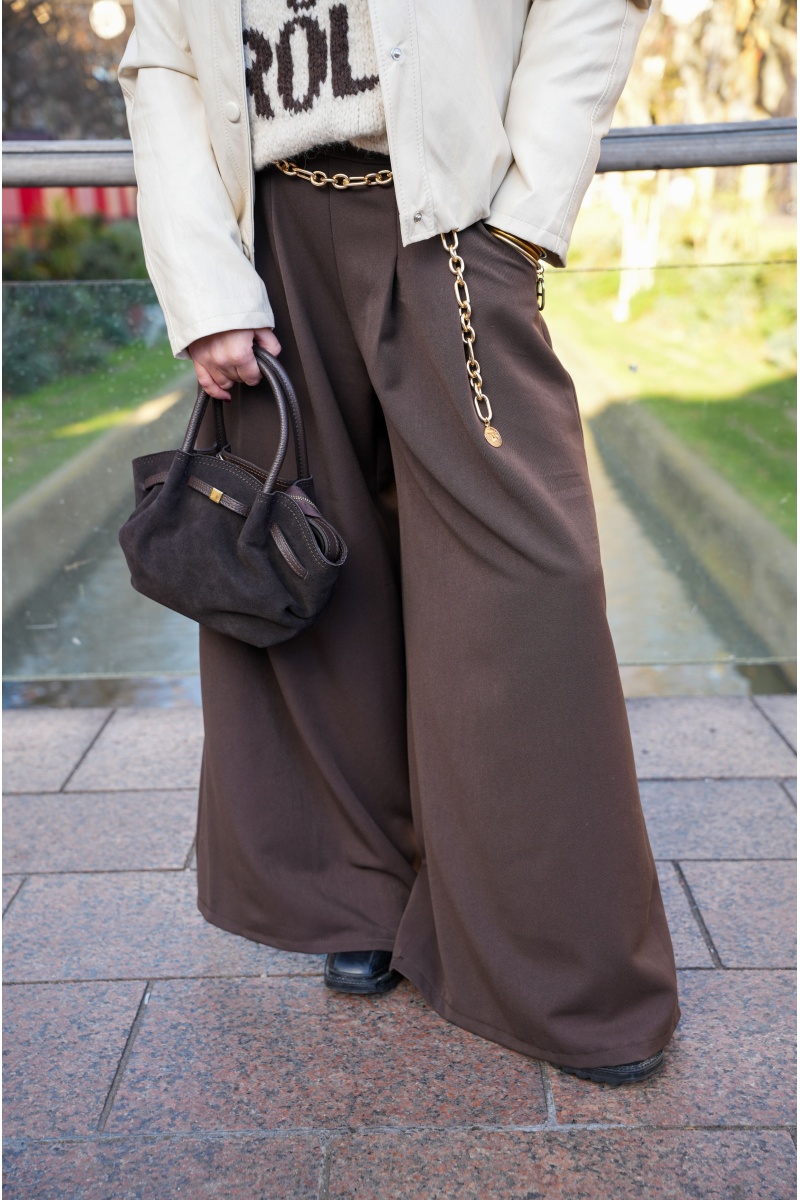 Pantalon Large Chocolat MOCHA
