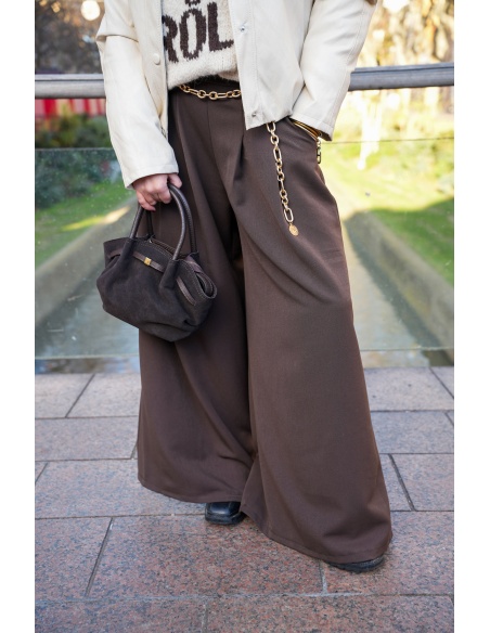 Pantalon Large Chocolat MOCHA
