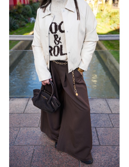 Pantalon Large Chocolat MOCHA