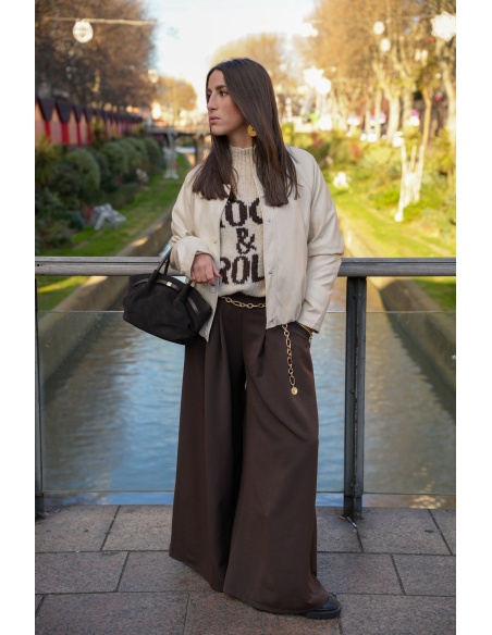 Pantalon Large Chocolat MOCHA