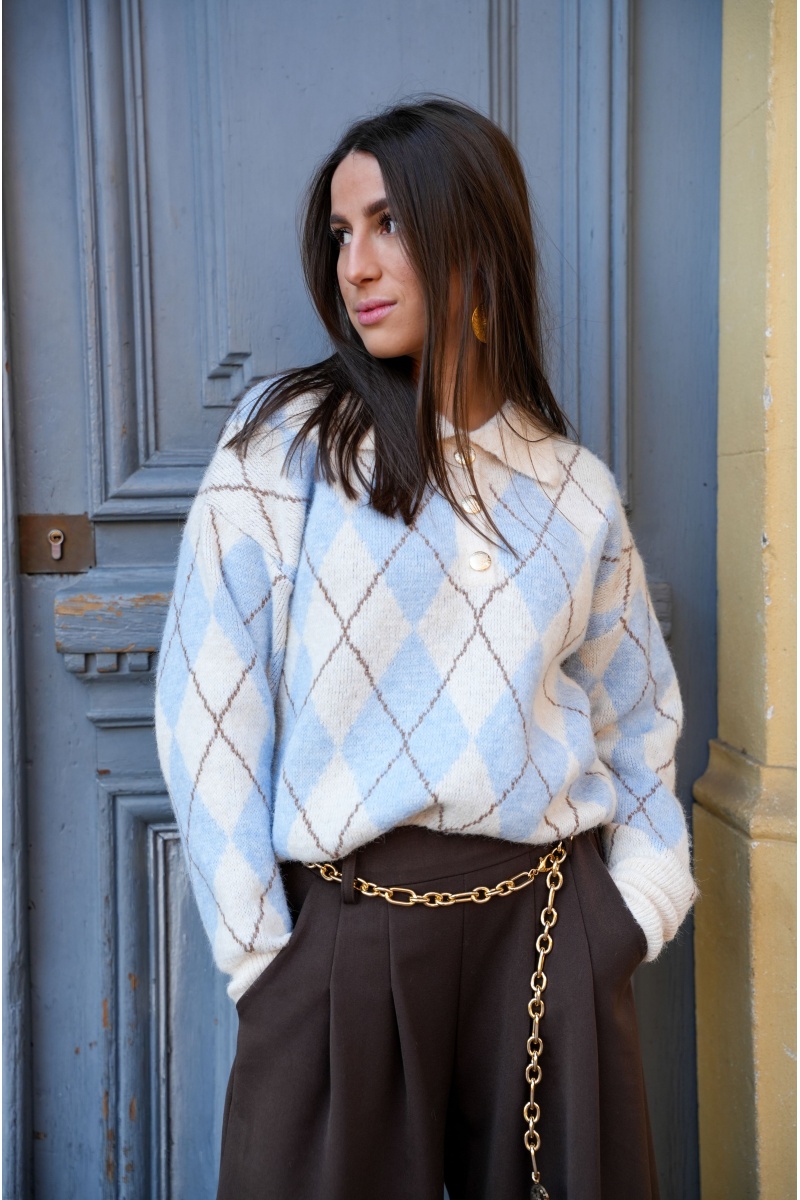 NOVA ANCLA CARREA BLEU PULL FEMME