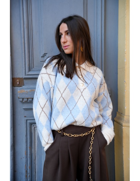 NOVA ANCLA CARREA BLEU PULL FEMME