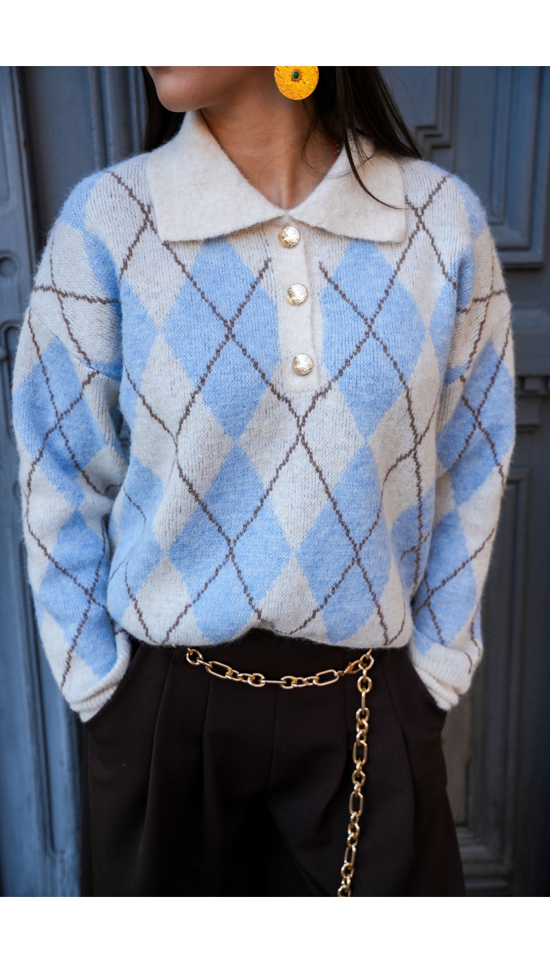 NOVA ANCLA CARREA BLEU PULL FEMME