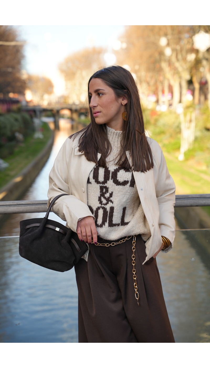 NANA MODA SIMILI ECRU VESTES FEMME