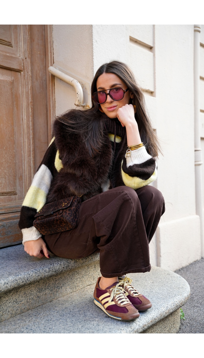 Pull Rayé  Jaune MAYA