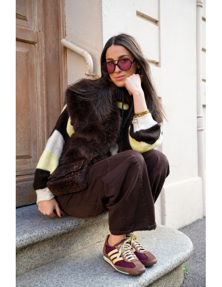 Pull Rayé  Jaune MAYA