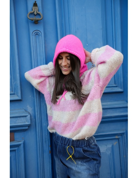 Pull Rayé Rose NINA