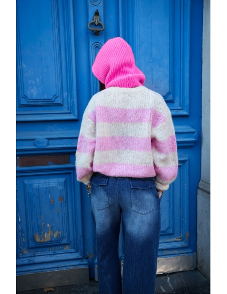 Pull Rayé Rose NINA