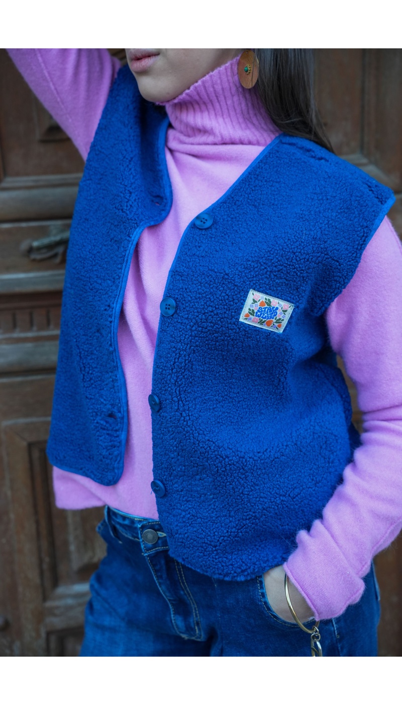 Gilet Bouclette Marine ROSIE