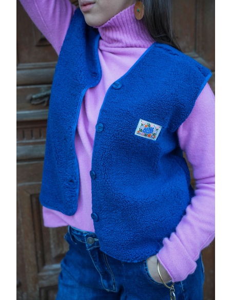 Gilet Bouclette Marine ROSIE