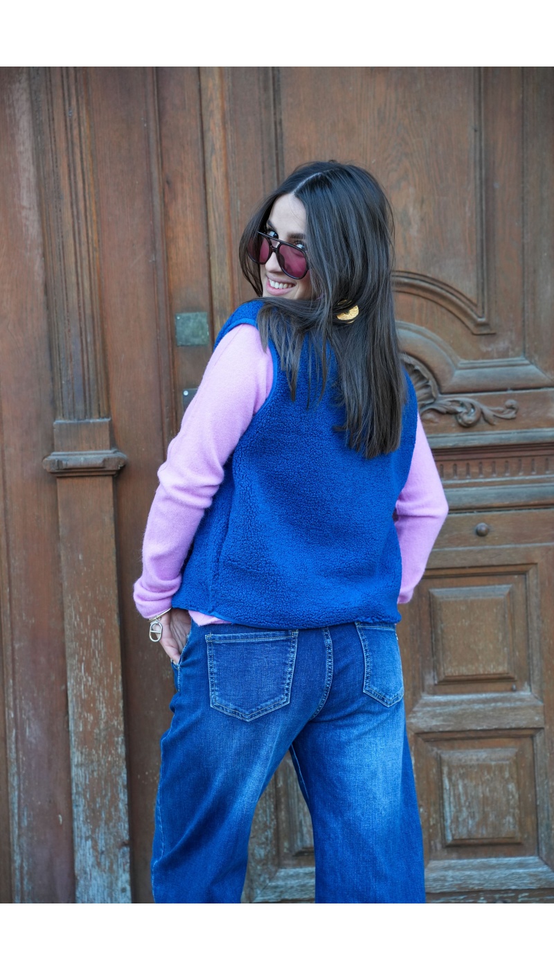 Gilet Bouclette Marine ROSIE