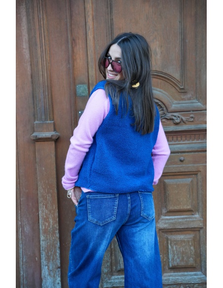 Gilet Bouclette Marine ROSIE