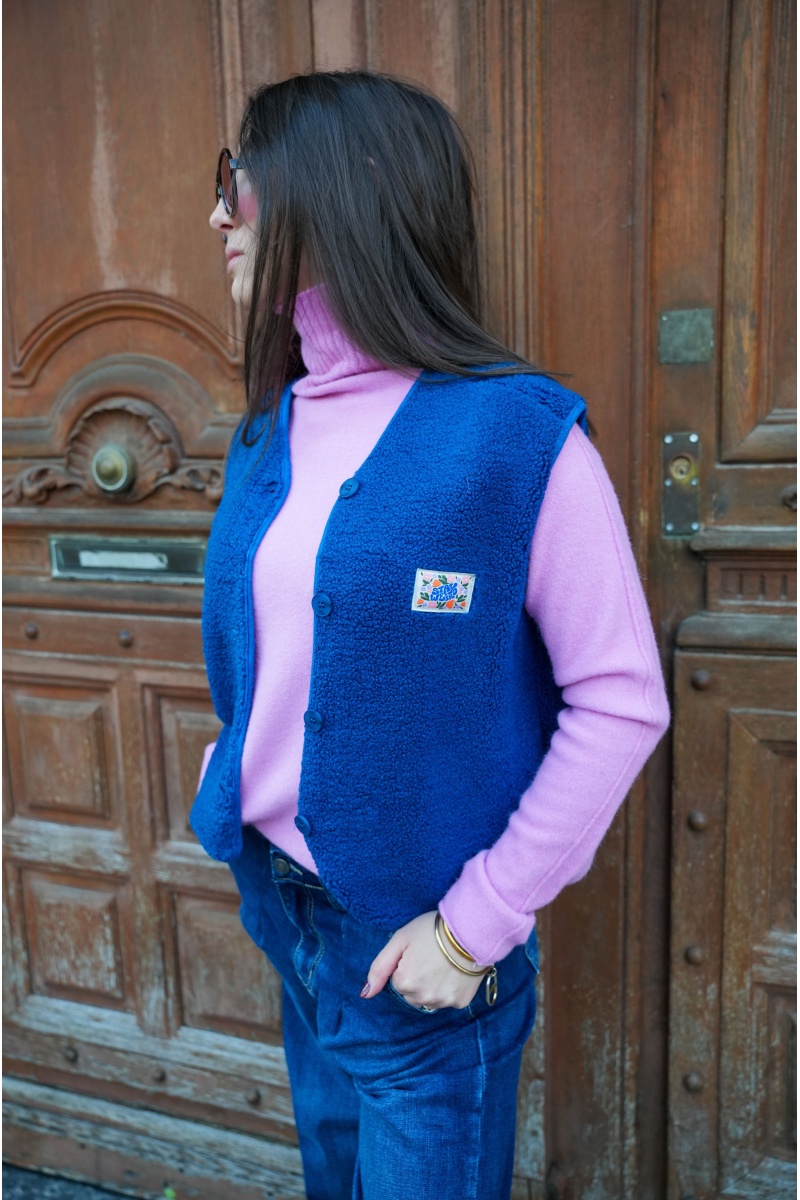 Gilet Bouclette Marine ROSIE
