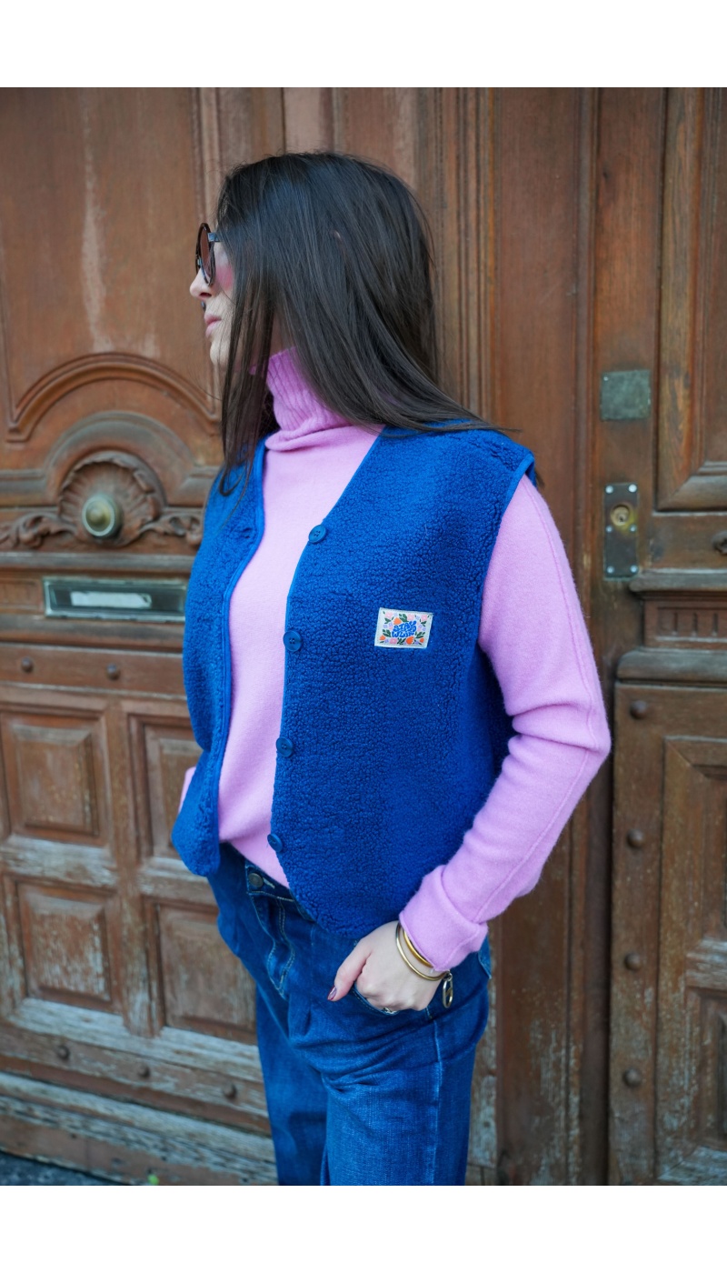 Gilet Bouclette Marine ROSIE