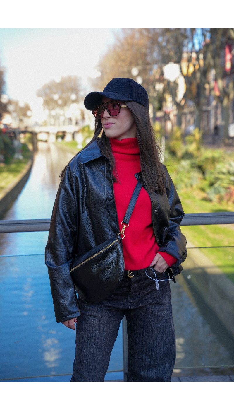 FLORA AND GEAN IMPORT IRISEE NOIR POCHETTE