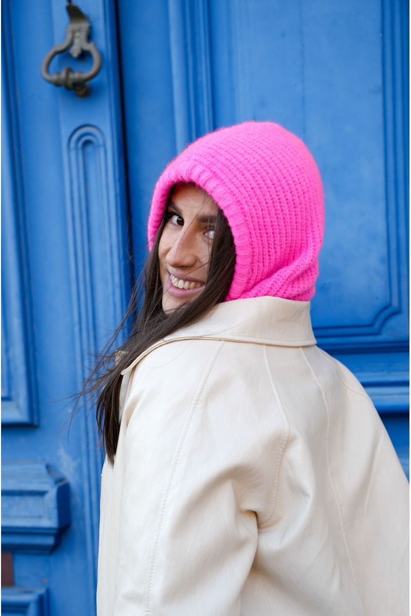 Cagoule Laine Rose ANTARES