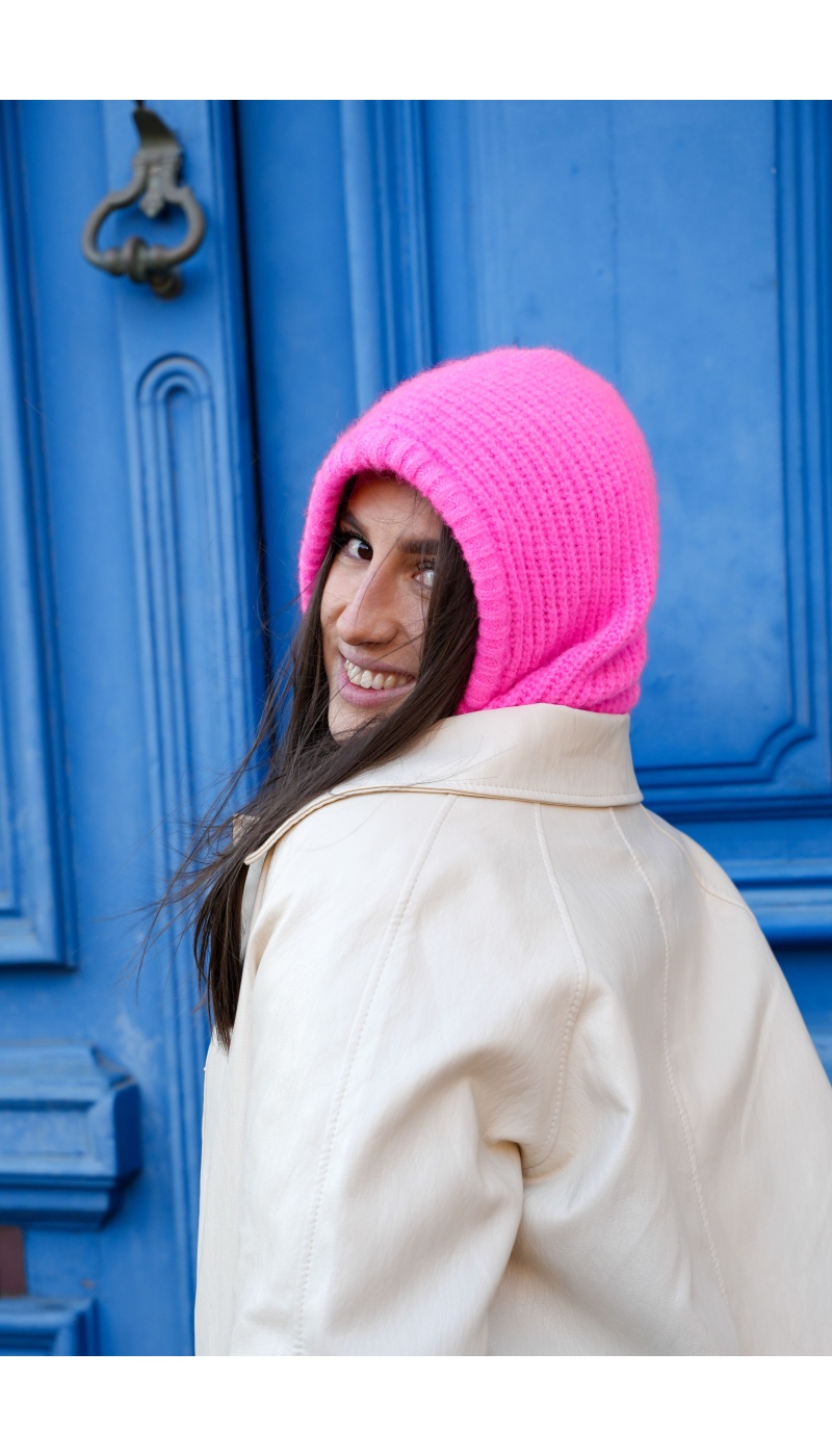 Cagoule Laine Rose ANTARES