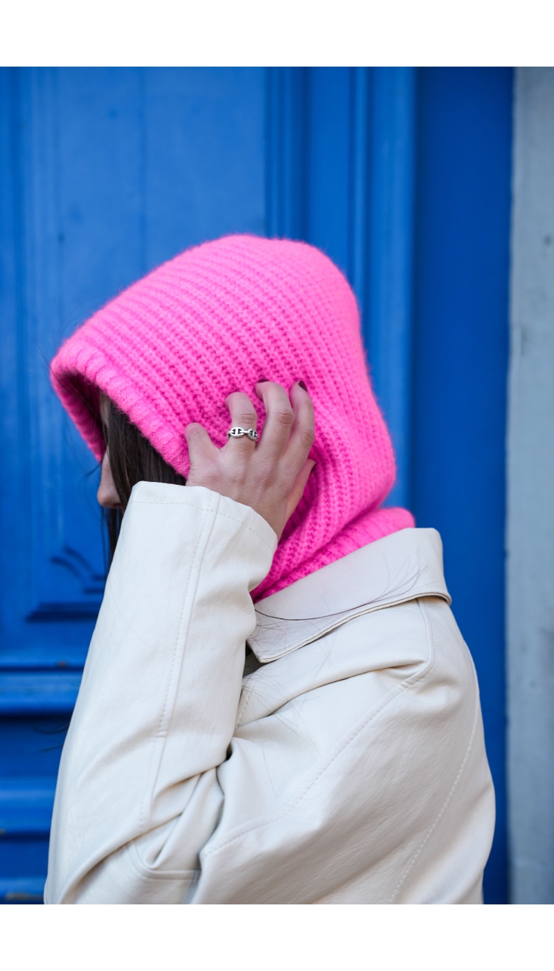 Cagoule Laine Rose ANTARES