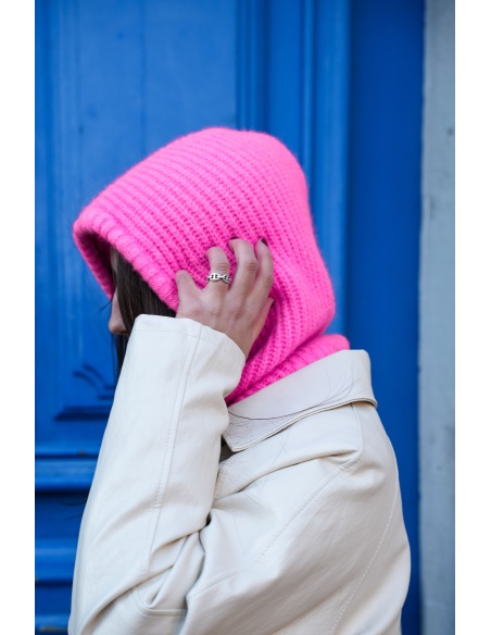 Cagoule Laine Rose ANTARES