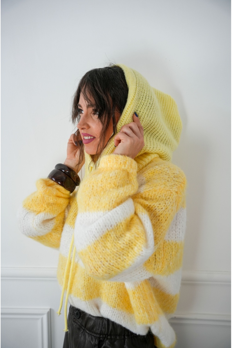 Cagoule Maille Jaune ELISA 2