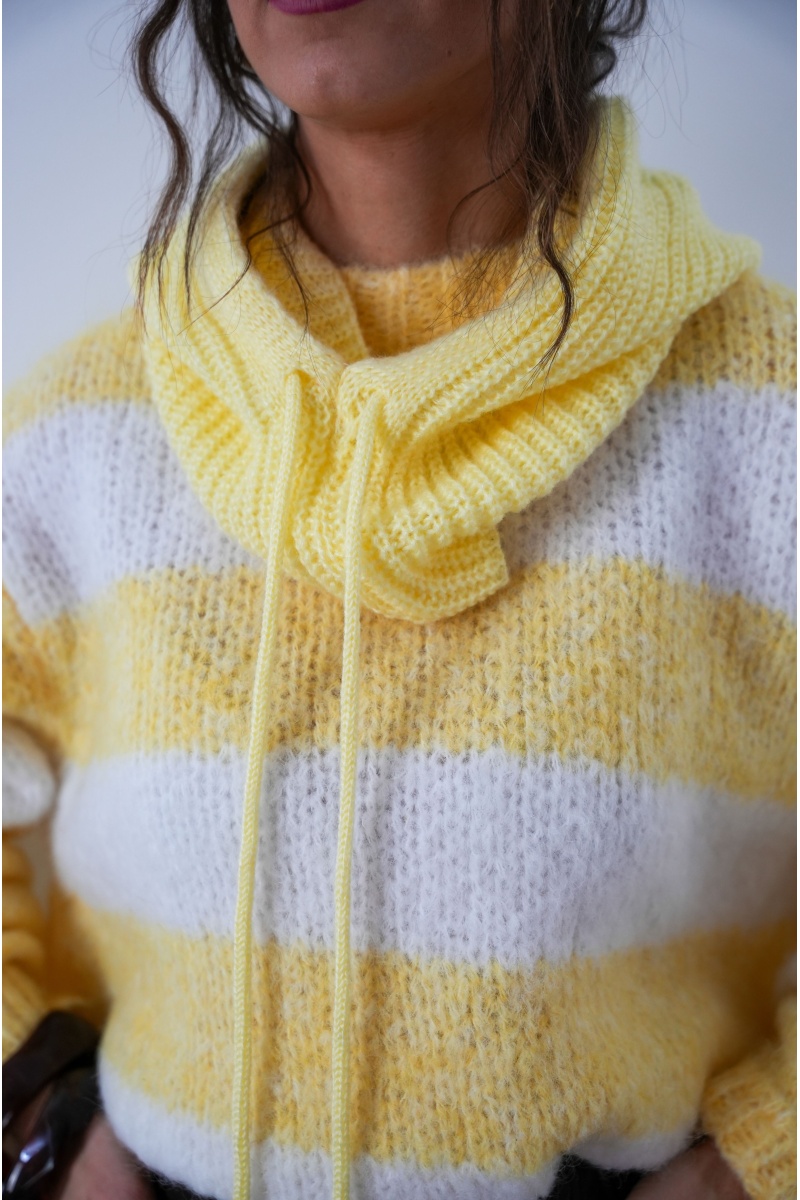 Cagoule Maille Jaune ELISA