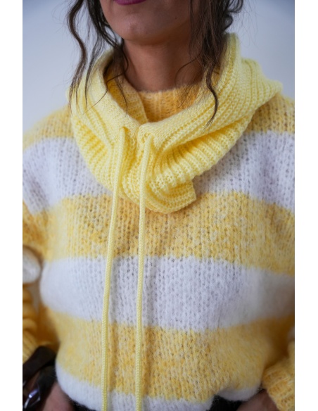 Cagoule Maille Jaune ELISA