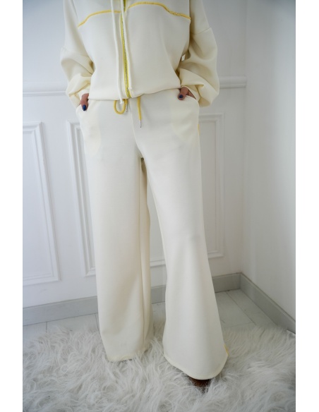 beautiful encounter s.l JAUNE ECRU PANTALON FEMME