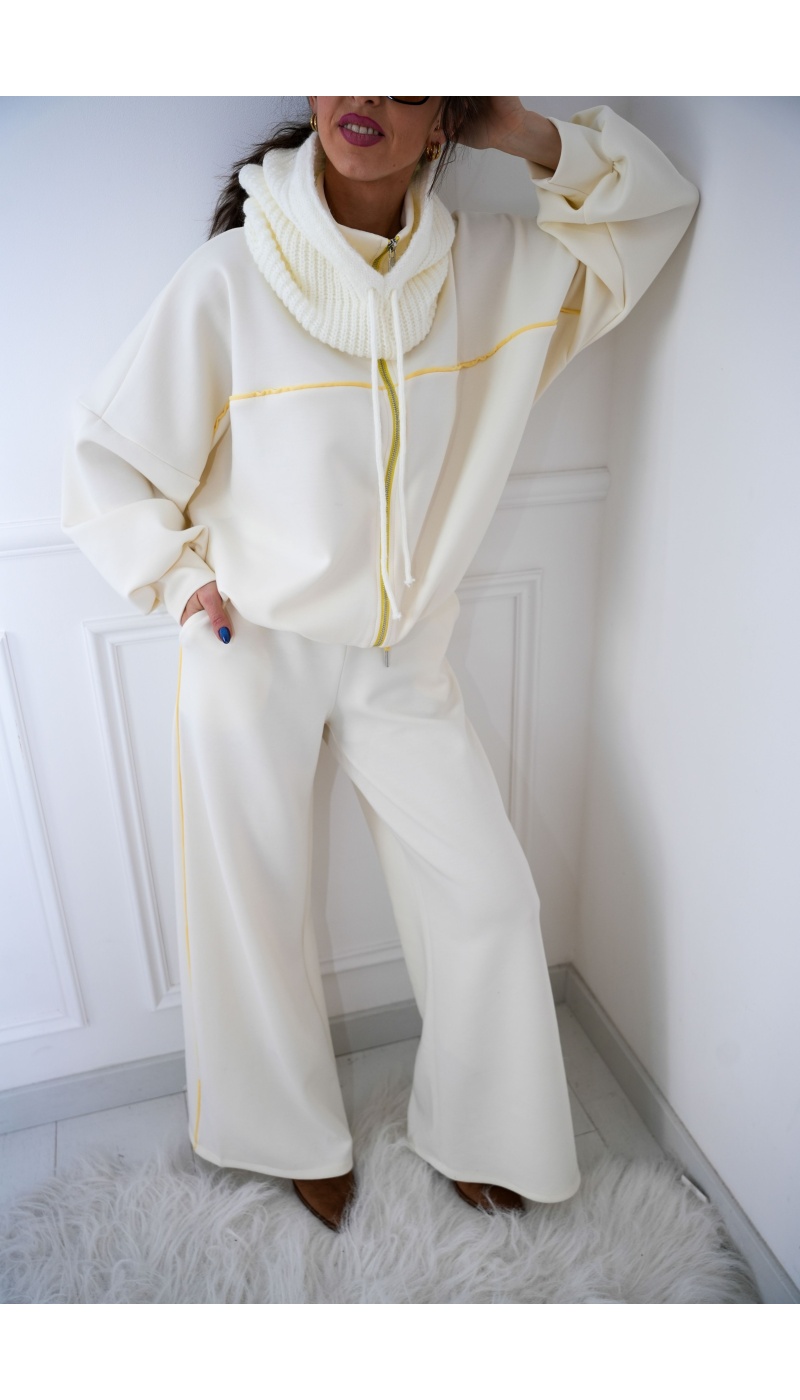 beautiful encounter s.l JAUNE ECRU PANTALON FEMME