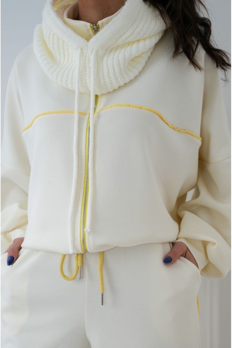 Cagoule Maille Blanche ELISA 2