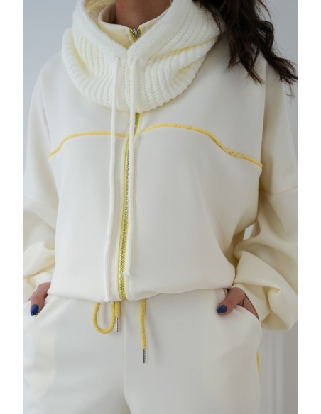 Cagoule Maille Blanche ELISA