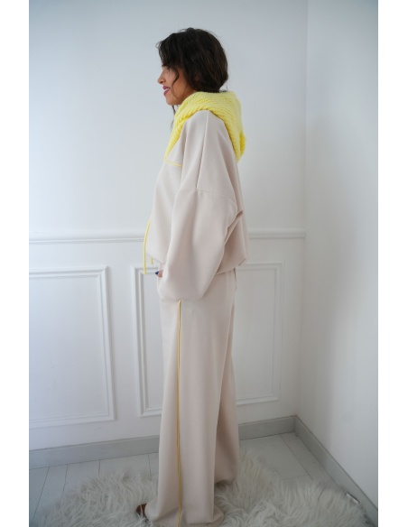 beautiful encounter s.l JAUNE BEIGE PANTALON FEMME