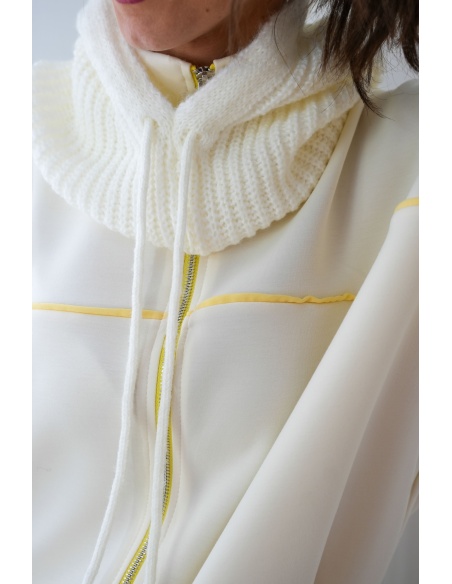 Cagoule Maille Blanche ELISA