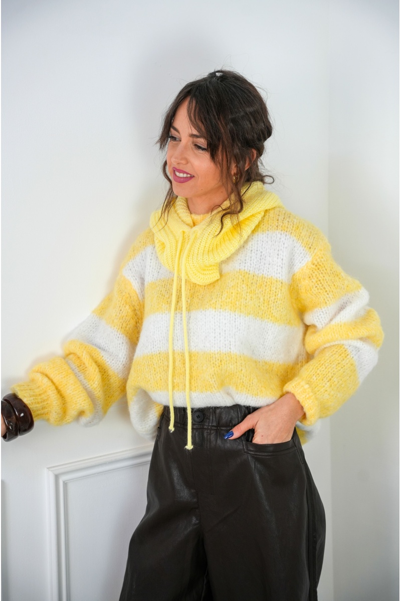 Pull Rayé Jaune NINA