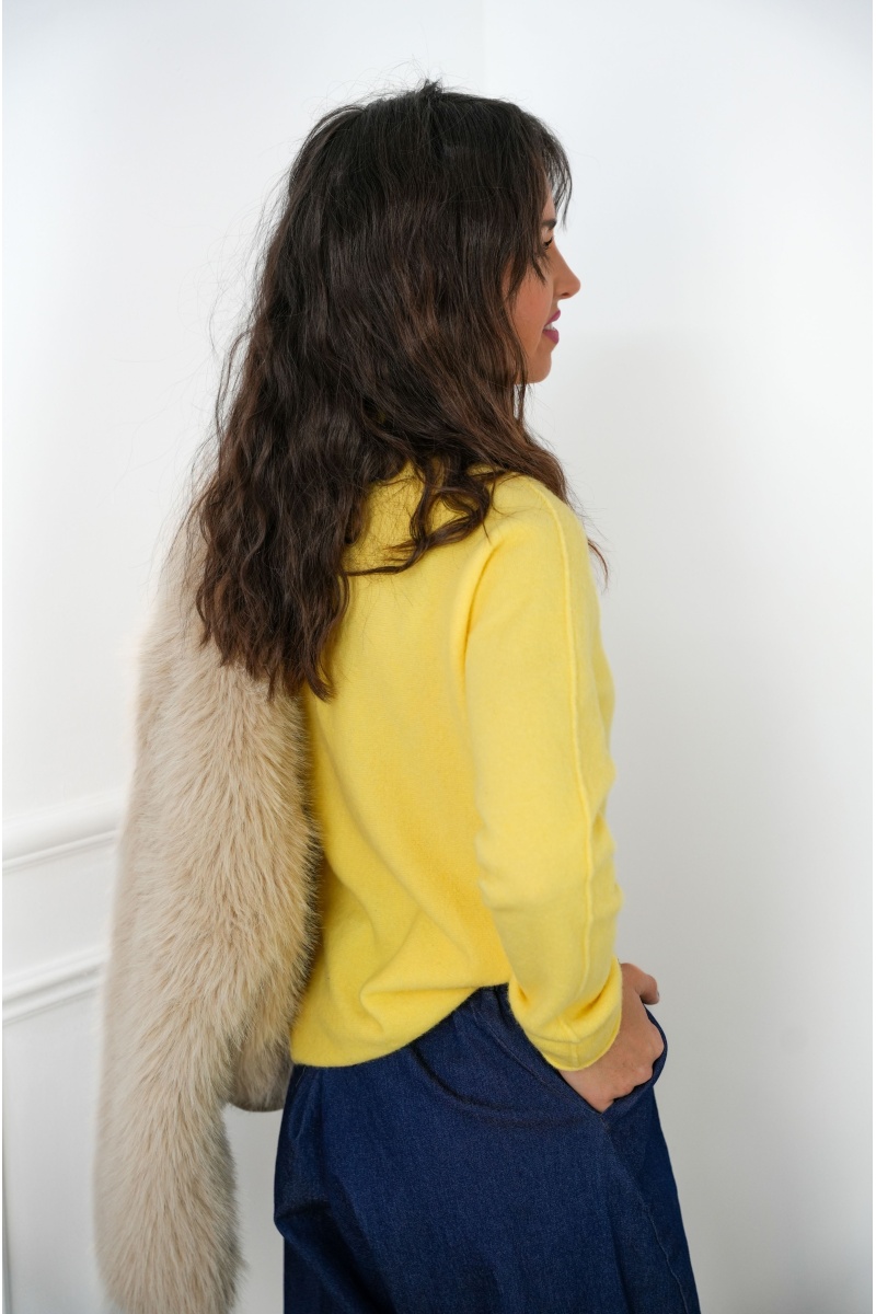 Pull Maille Jaune LOUISE 2